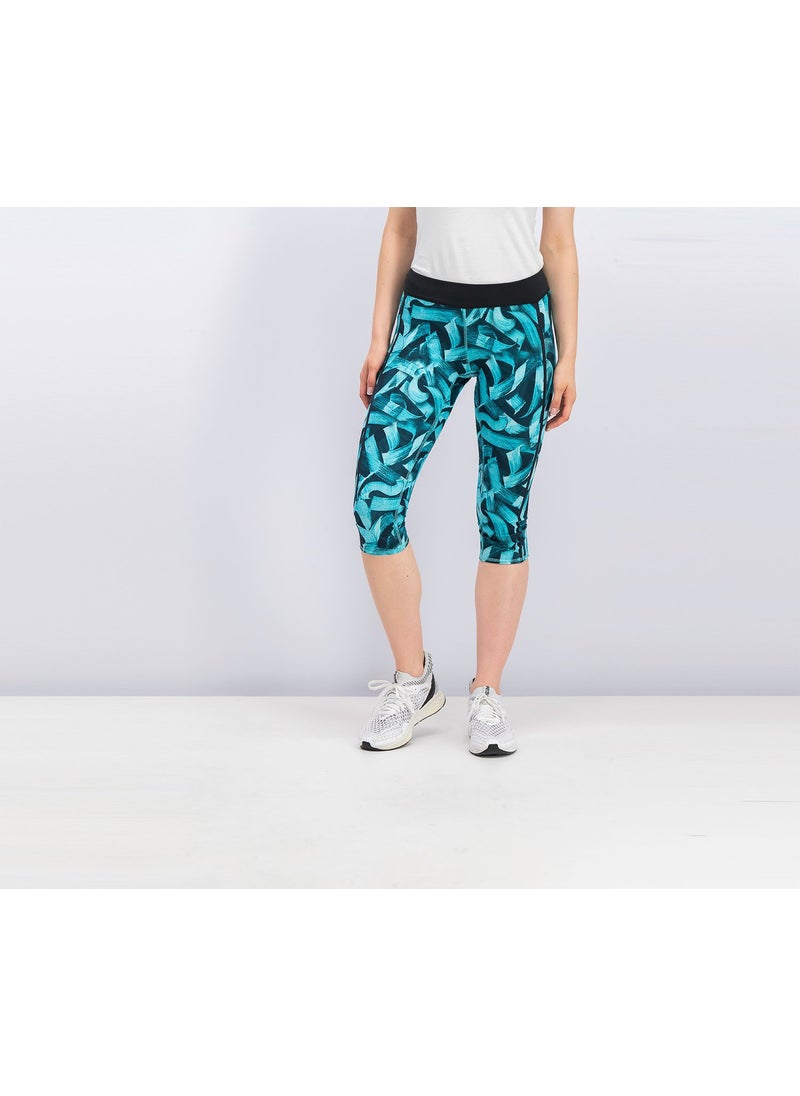 Reebok Crossfit Capri Leggings, Turquoise Combo  - Image 1