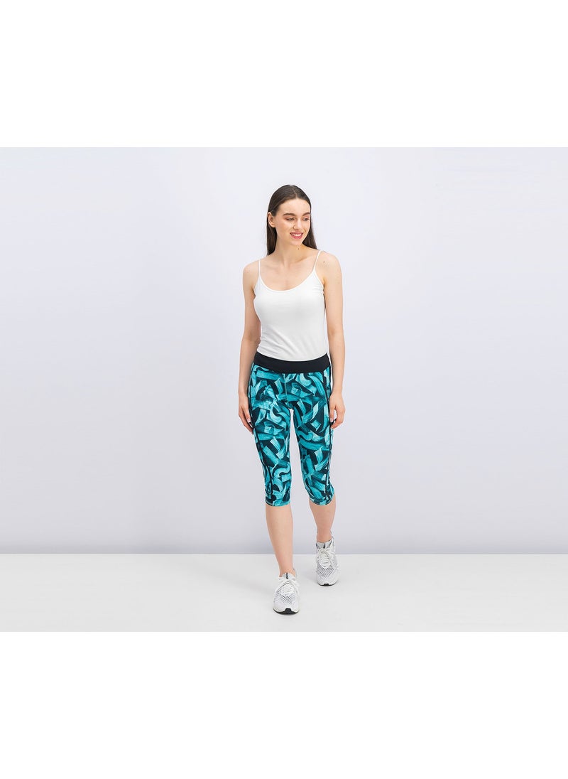 Reebok Crossfit Capri Leggings, Turquoise Combo  - Image 3