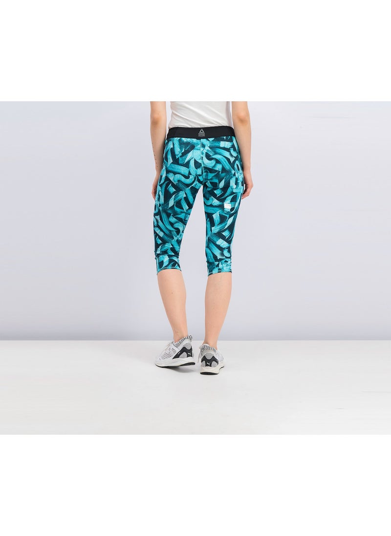 Reebok Crossfit Capri Leggings, Turquoise Combo  - Image 4