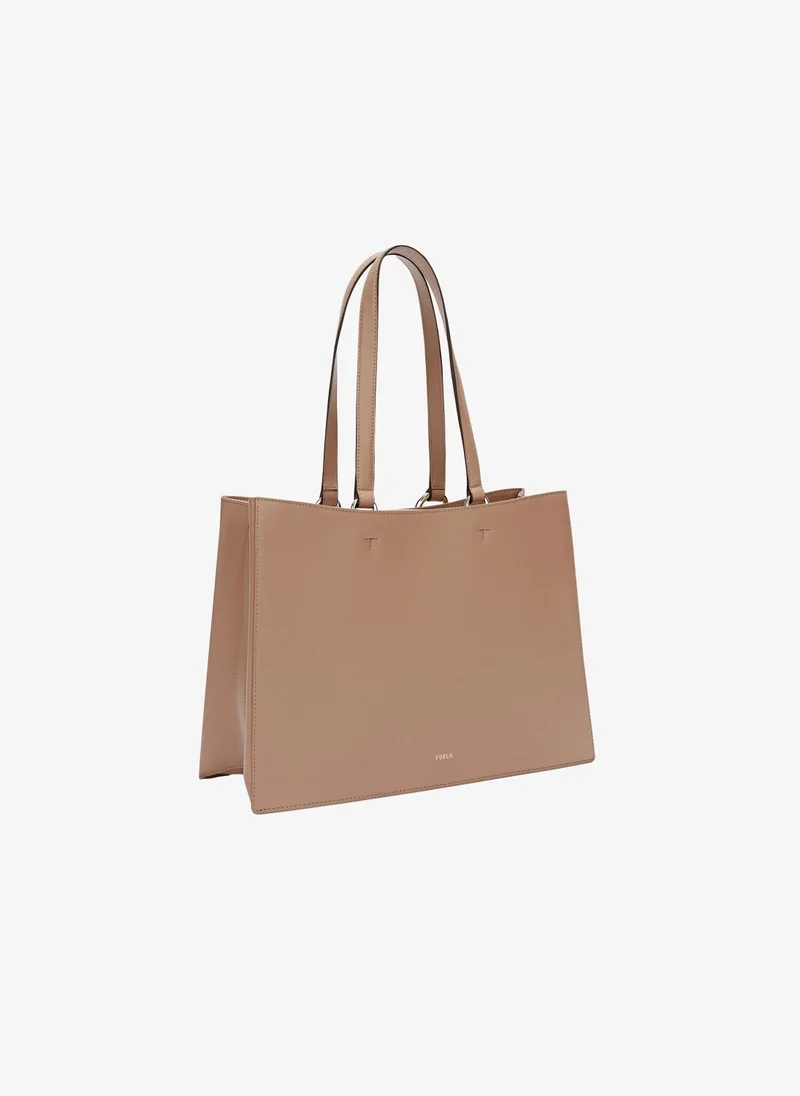 Furla Brown Nuvola Greige Tote Bag - Large for Women | Best Price UAE