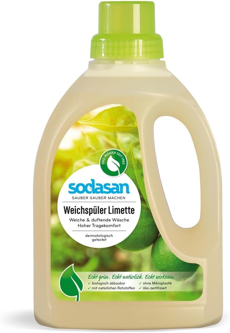 sodasan 100% Natural Lime Fabric Softener 750ml - Image 1