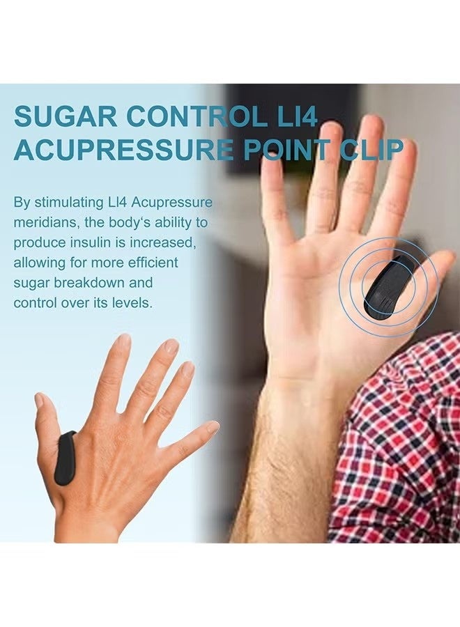 EELHOE Sugar Control LI4 Acupressure Point Clip, Acupressure Point Relaxation Clip For Headache Relief And Stress Alleviation, Flower-Shaped Wearable Hand Pressure Tool For LI4 Acupoint, Stress Alleviation, Pressure Point Clip - Image 5
