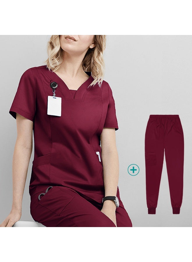 NIBEMINENT زي ممرضات قصير الأكمام سريع الجفاف مجموعة سكراب طبية ناعمة للغاية لعمليات المستشفى وعيادات الأسنان - Image 1