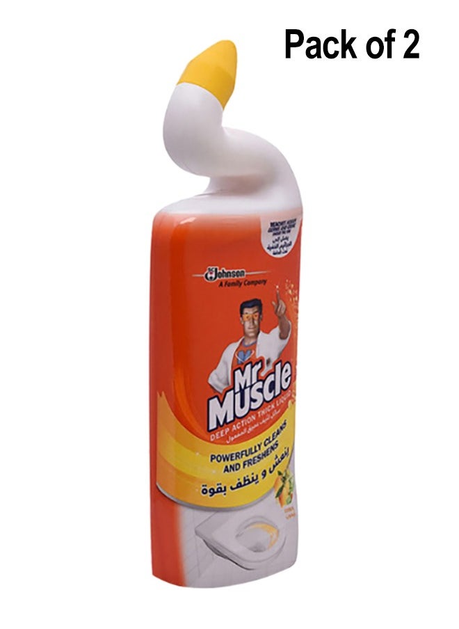 Mr Muscle Toilet Cleaner Liquid Citrus 2 x 750ml  - Image 1