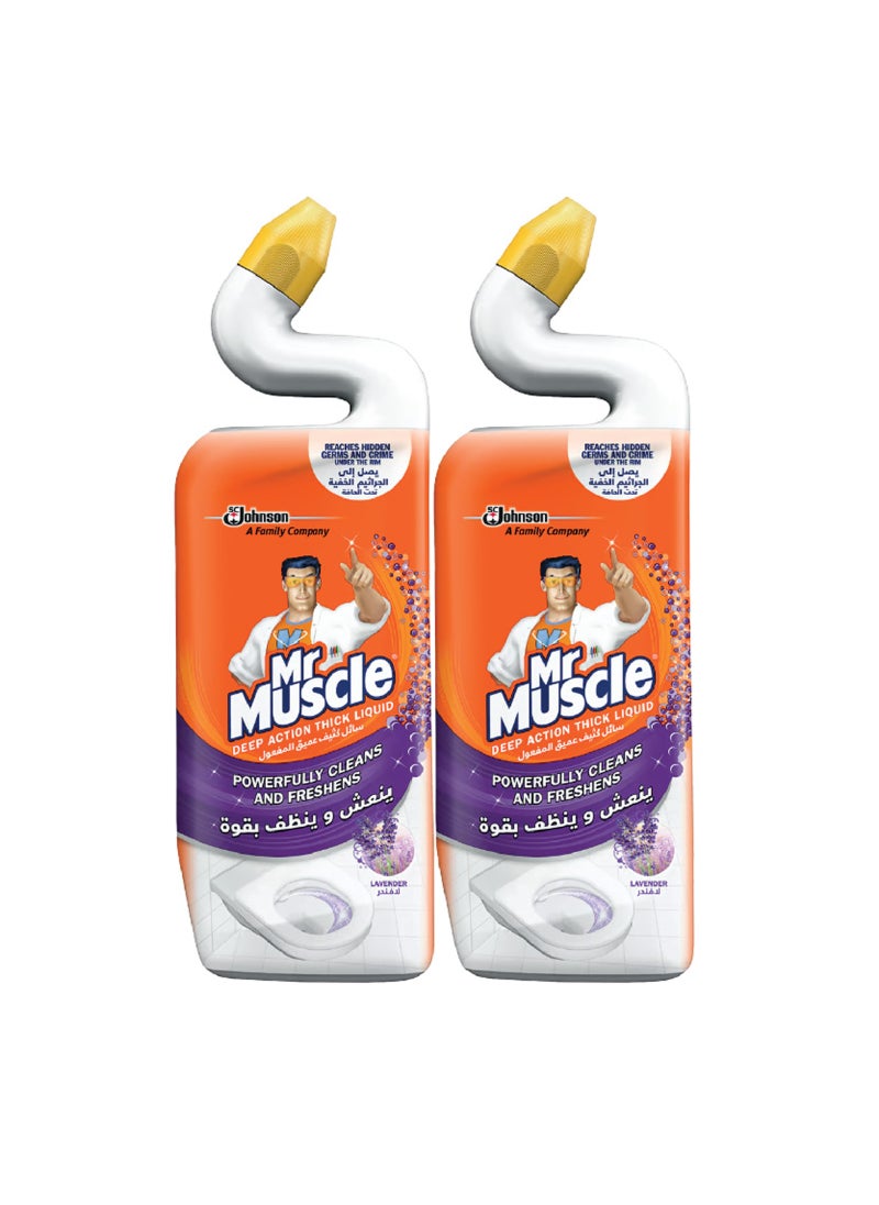 Mr Muscle Toilet Liquid Lavender Twin Pack 2 x 750ml  - Image 1