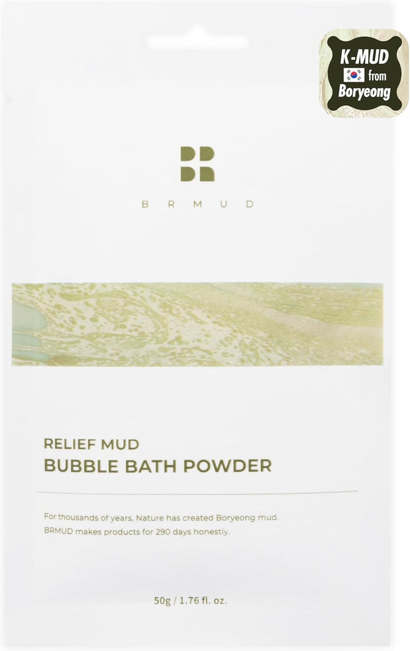 Relief Mud Bubble Bath Powder  Hypoallergenic Mud Powder Bubble Bath w 98 NatureDerived Ingredients  Moisturizing  Foaming Bubble Bath Oil Control for All Skin Types Pack of 1 176 oz