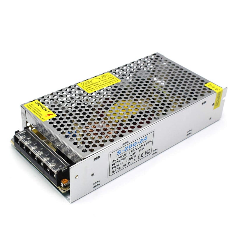 inShareplus 24V 8.5A 200W, DC Universal Regulated Switching Power Supply, Converter AC 100-240V to DC 24 Volt LED Driver, Transformer,Adapter for LED Strip Light, Computer Project - Image 1