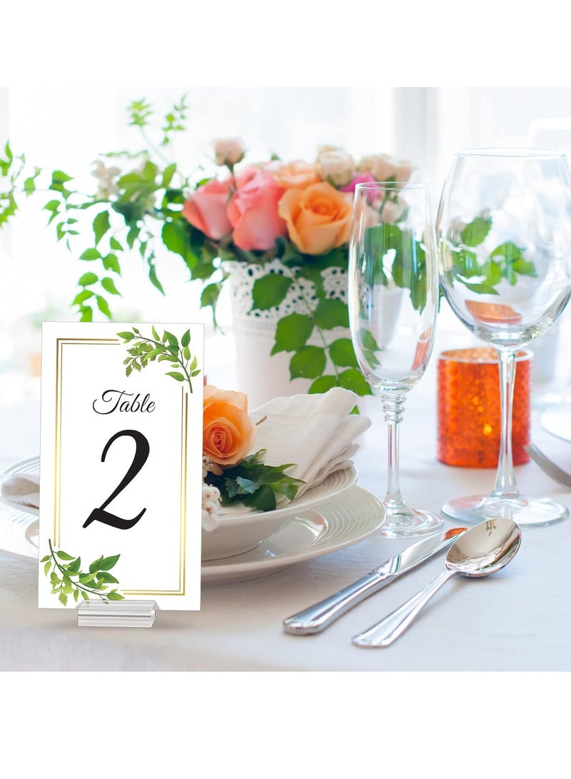 MIXDE Acrylic Place Card Holders 2 Inch Name Card Holder Stands Clear Table Number Stands Wedding Sign Holders Card Display Stand for Table Wedding Photos Office Menu Meeting (12 Pieces) - Image 2