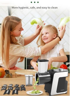 sokany Electric Cheese Grater, 1000W Electric Slicer Chopper, Multi Grater, Fruit Cutter, Vegetable Slicer, Shredder, Food Processor with 5 Blades Set SK-1180 Black  - Image 5