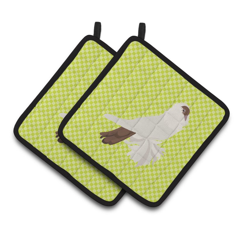 Caroline's Treasures ""Caroline's Treasures German Helmet Pigeon Green Decorated Pot Holder  7.5"""" x 7.5""""""