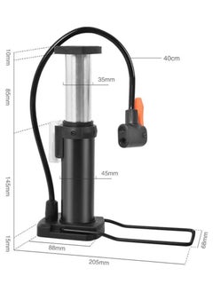 Generic QSHOP® Bicycle Air Pump Portable Bicycle Tire Inflator Handheld Foot Pump for Basketball Football Game Air Compressor for Mountain Bike Sports  - Image 5