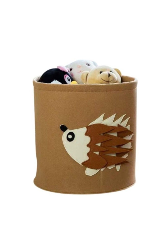 Kids Toy Storage Basket, Large Capacity Felt Storage Bucket, Washable Dirty Clothes Storage Basket, Laundry Basket, - Image 1