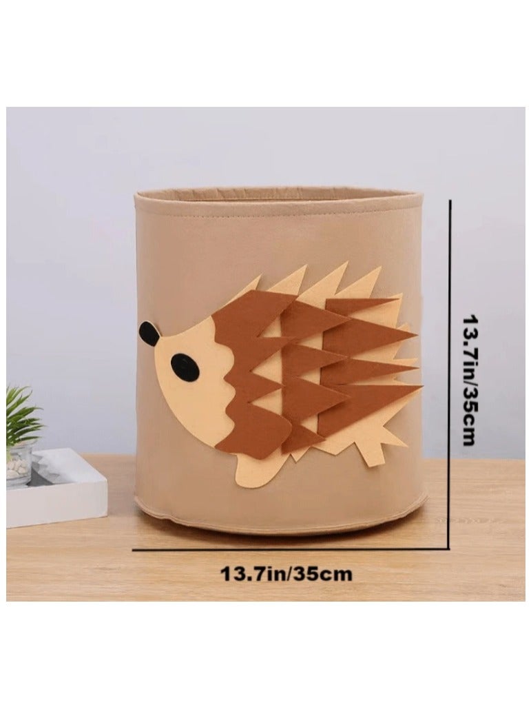 Kids Toy Storage Basket, Large Capacity Felt Storage Bucket, Washable Dirty Clothes Storage Basket, Laundry Basket, - Image 4