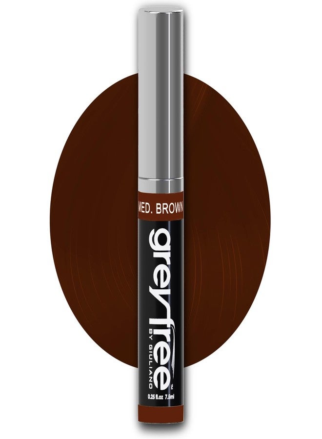 Greyfree Root touch up hair mascara temporary cover conceal gray roots hair lines eyebrows mens mustache and beards Medium-Brown - Image 1