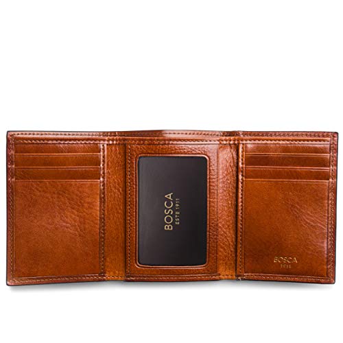 Bosca | Men’s Double I.D. Trifold Wallet w/RFID Blocking in Italian Old Leather - Image 4