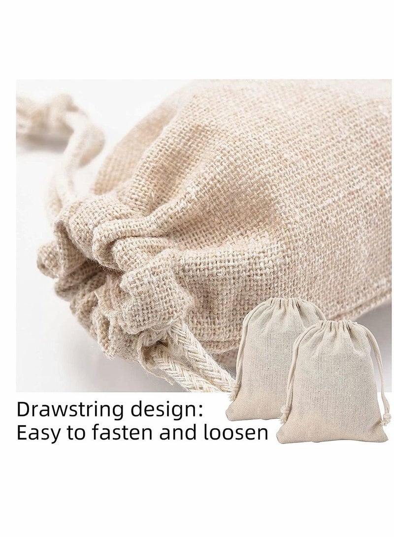 Excefore 30Pcs Cotton Gift Bags Biodegradable Bags with Drawstring Diy Craft Gift Bags Burlap Canvas Pouches Bags Sack Drawstring Wedding Party Favor Jewellery Pouches Storage Wrap Gift Bags - Image 3