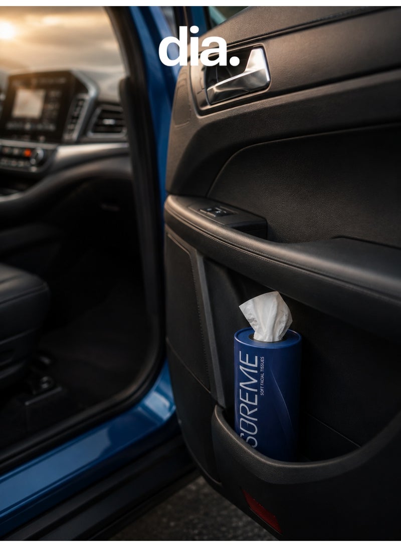 SUPREME 4 Pack Car Tissue Holder,Car Tissues Cylinder, Round Tissue Boxes for Car, Round Tube Car Tissue Box Round Container, Tissue Holder for Car - Image 5