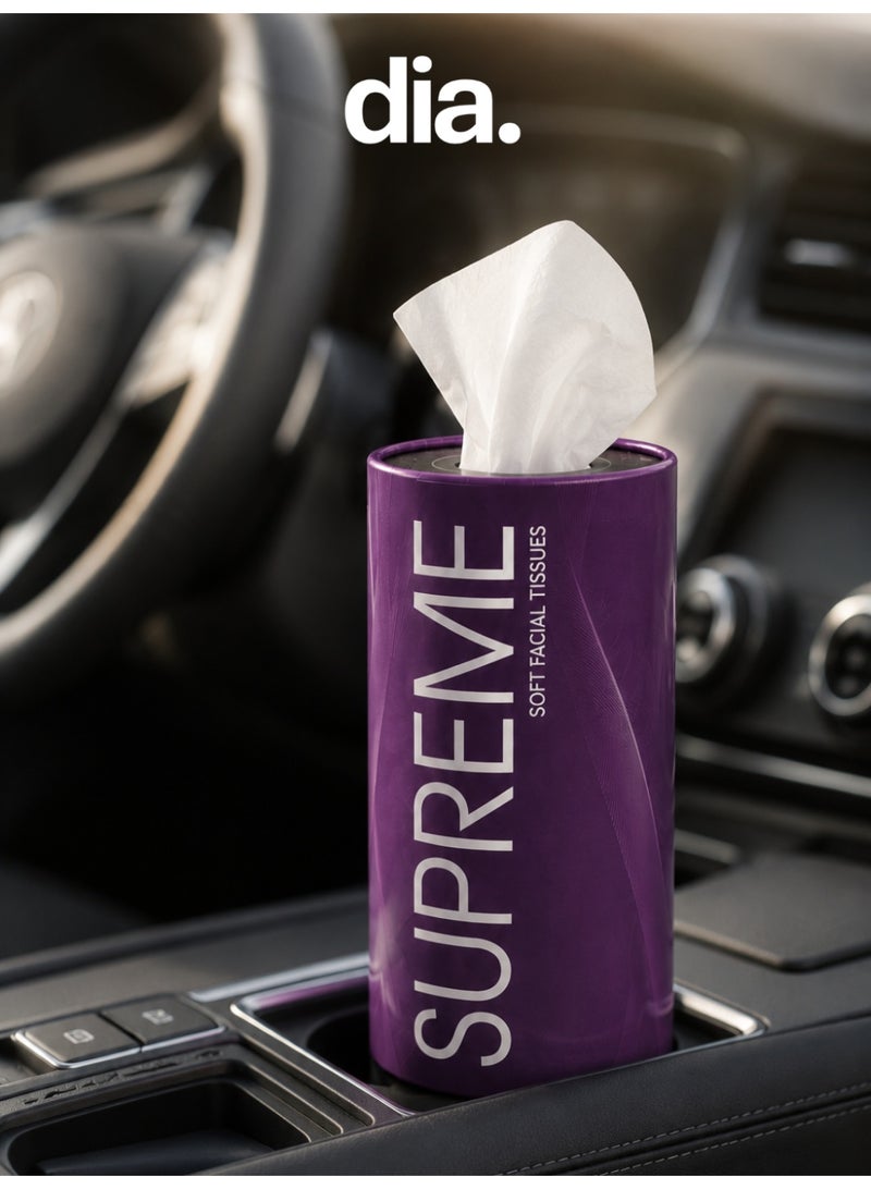 SUPREME 4 Pack Car Tissue Holder,Car Tissues Cylinder, Round Tissue Boxes for Car, Round Tube Car Tissue Box Round Container, Tissue Holder for Car - Image 3