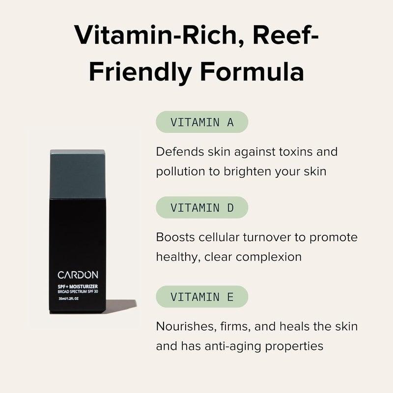 Cardon Men's SPF 30 Korean Sunscreen for Face, Facial Moisturizer With Sunblock, Anti-Aging Face Sunscreen, SPF Facial Moisturizer, Men's Skin Care Lotion with Cactus Extract (2 Bottles - 70ml) - Image 3