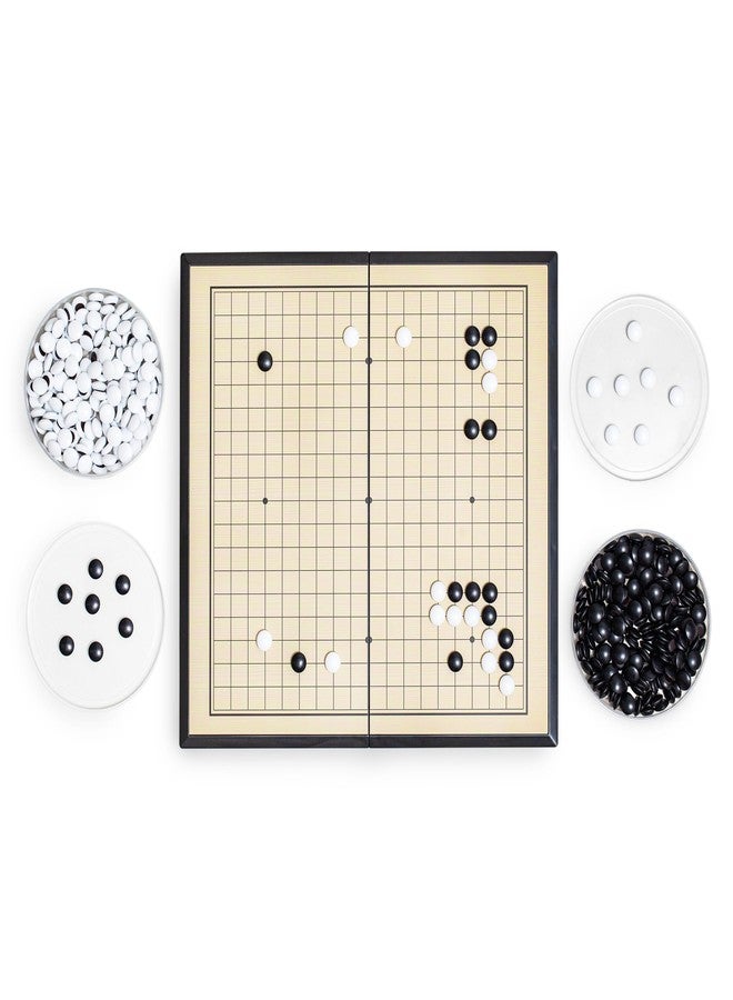 Black long Di fang Go Game Set 11 inches - Foldable, Portable and Travel Set, (19 x 19) Strategic Magnetic Board Game (weiqi) - Image 2