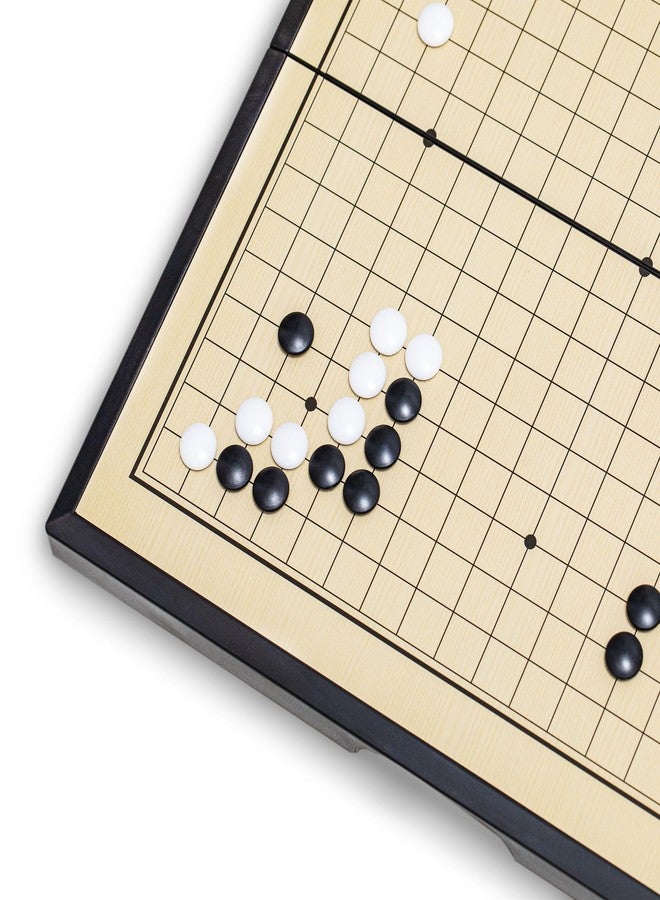 Black long Di fang Go Game Set 11 inches - Foldable, Portable and Travel Set, (19 x 19) Strategic Magnetic Board Game (weiqi) - Image 4