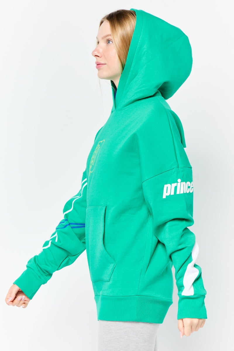 Reebok هودي خارجي طويل الأكمام للنساء، رياضي، أخضر - Image 4