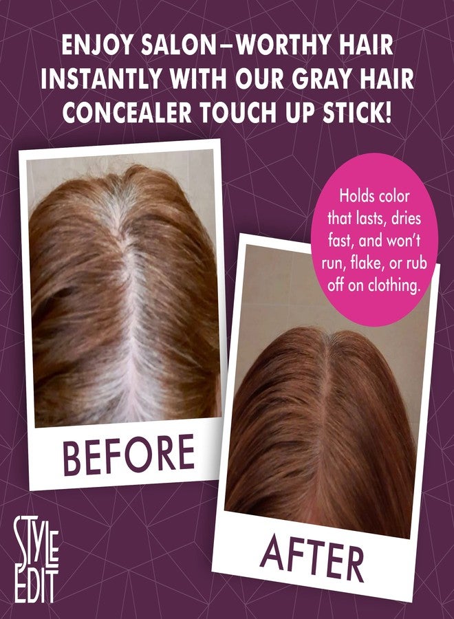 Style Edit Root Touch Up Stick - Temporary Root Concealer and Black Hair Color for Gray Coverage, Premium Shading Sponge Pen for Hair Makeup, 0.11 oz - Image 3