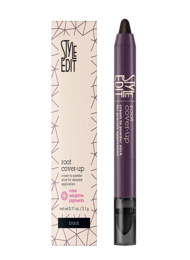 Style Edit Root Touch Up Stick - Temporary Root Concealer and Black Hair Color for Gray Coverage, Premium Shading Sponge Pen for Hair Makeup, 0.11 oz - Image 1