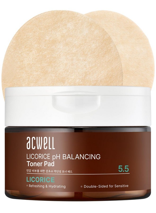 ACWELL Licorice Ph Balancing Toner Pad - Vegan Cotton Pad, Double-Sided Toner Pads For Blemish And Soothing Care - Korean Daily Skincare - Improves Uneven Skin Tone, 70Pads - Image 1