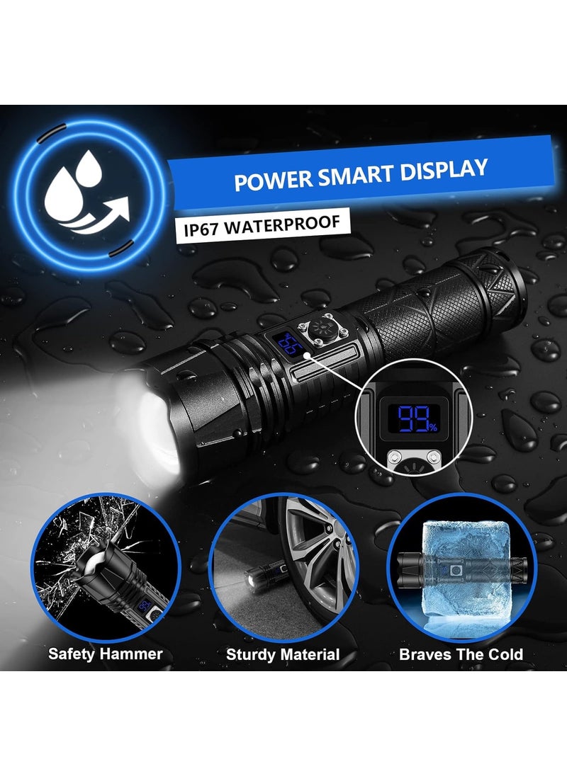 Kresal Kresal Flashlights High Lumens Tactical Rechargeable Torch 200000 Lumens Torches Led Super Bright IPX45 Waterproof 5 Modes Led Torch for Camping Emergency Outdoor Home  - Image 5