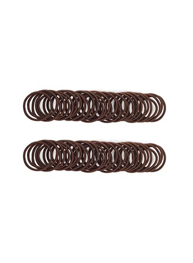 Joyeah 100 Pieces Small Baby Girls Hair Elastics Hair Ties Ponytail Holders Hair Bands For Kids(2 Mm X 2.5 CmBrown) - Image 2