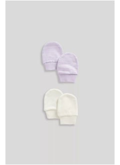 mothercare 2 Pack Baby Mittens  - Image 2