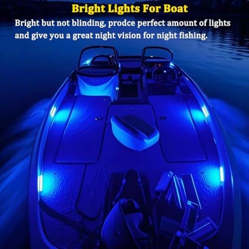 Boaton Marine Led Boat Lights, Night Fishing Lights, Boat Interior Lights, No Drilling Install Boat Deck Lights Courtesy Lights, White - Image 3