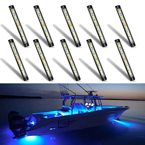Boaton Marine Led Boat Lights, Night Fishing Lights, Boat Interior Lights, No Drilling Install Boat Deck Lights Courtesy Lights, White - Image 1