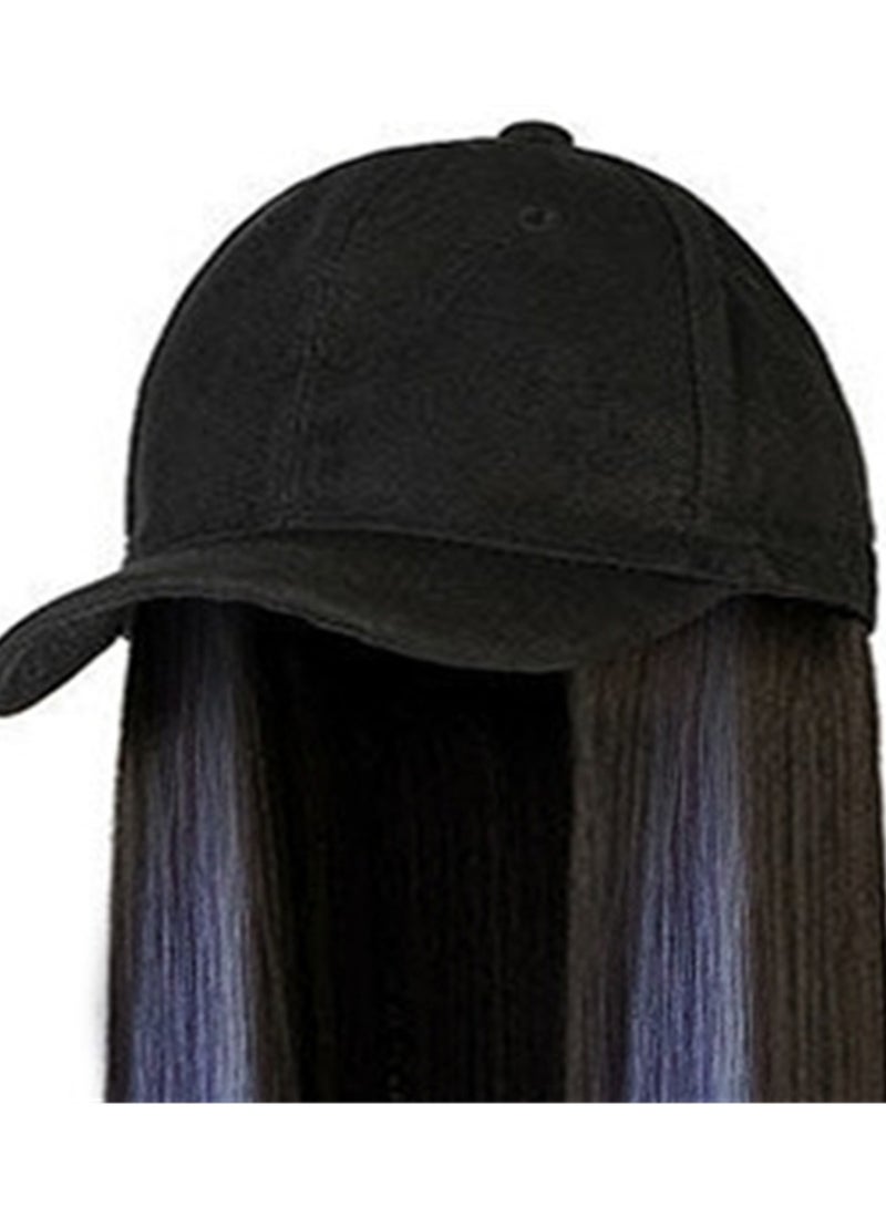 Wig hat one piece straight hair baseball cap cosplay wig costumes dress up wig - Image 3