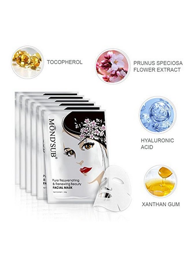 Mond'sub Mond’Sub Pure Rejuvenating Renewing Radiant & Shining Beauty Face Mask (Pack Of 6 X 25G)  - Image 3
