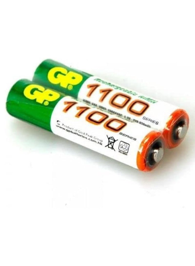 GP Rechargeable Batteries - 1100 mAh - AAA - 2 pieces - Image 2
