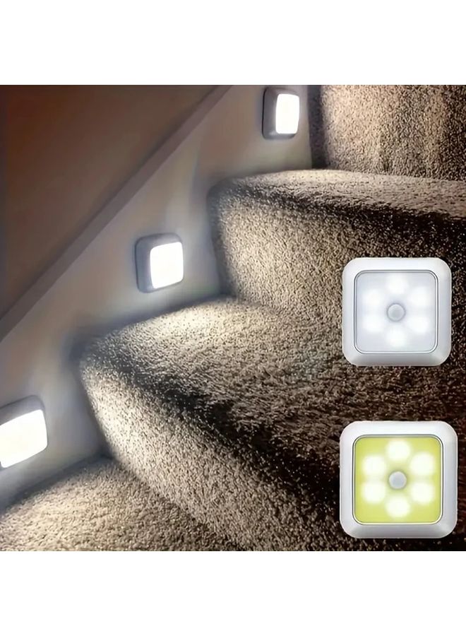 White LED Motion Sensor Light Cordless Automatic On Off Easy Installation - Image 2