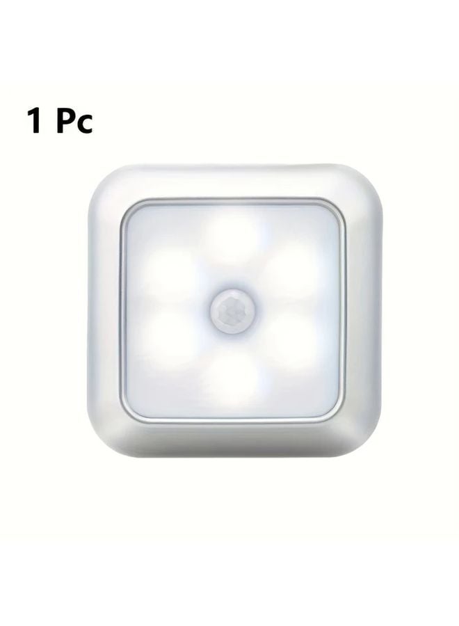 White LED Motion Sensor Light Cordless Automatic On Off Easy Installation - Image 1