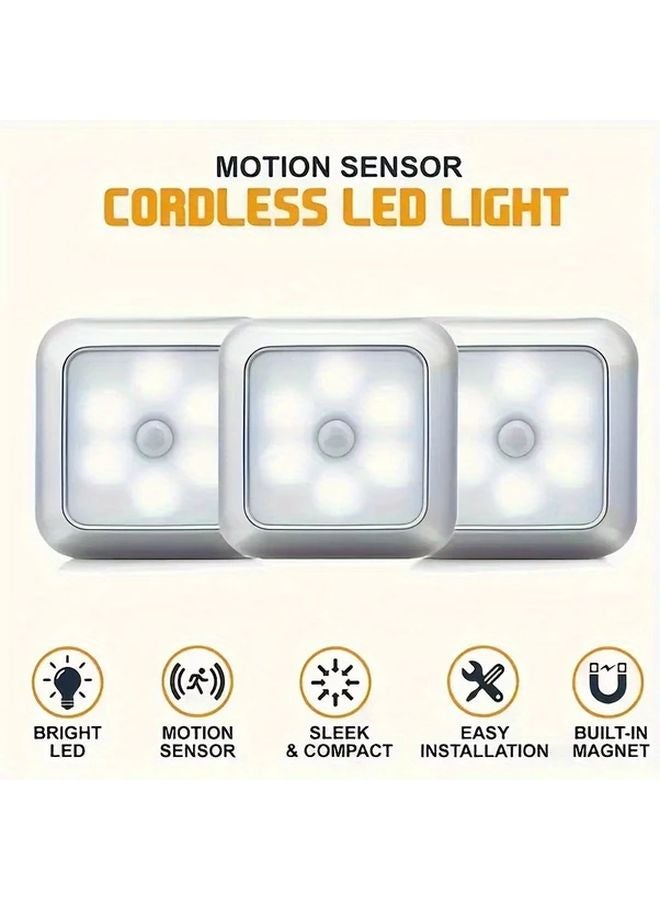White LED Motion Sensor Light Cordless Automatic On Off Easy Installation - Image 5