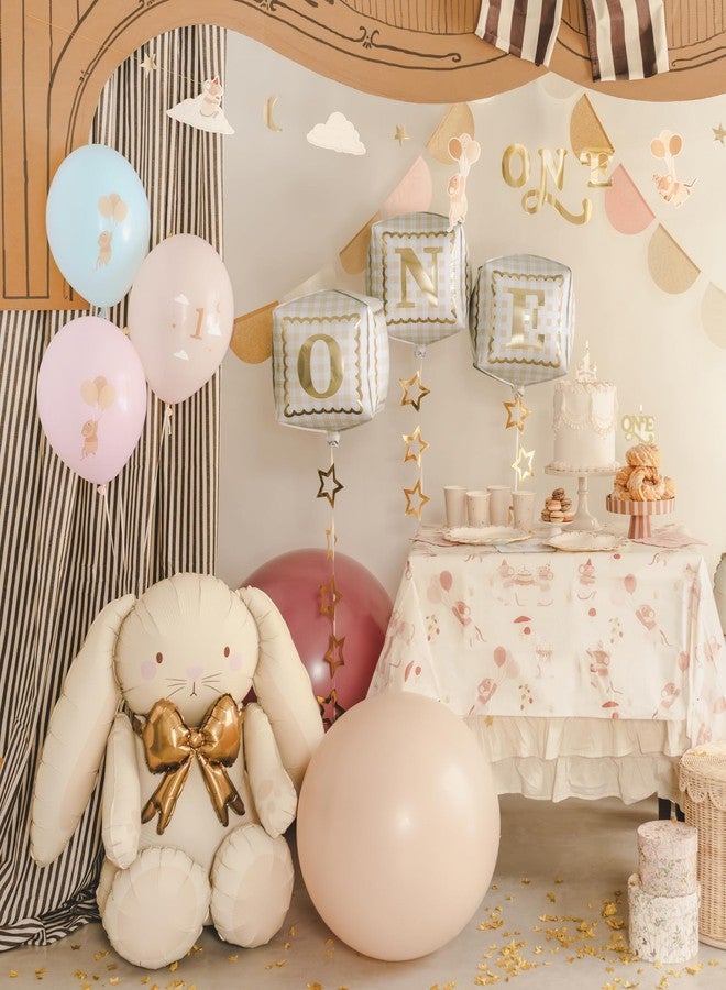 PartyDeco Bunny Foil Balloon 29x33 Inch - Giant Rabbit Mylar Balloon for First Birthday and Baby Shower Decorations - Cute Neutral Party Decor for Baby Boys and Girls - Image 4