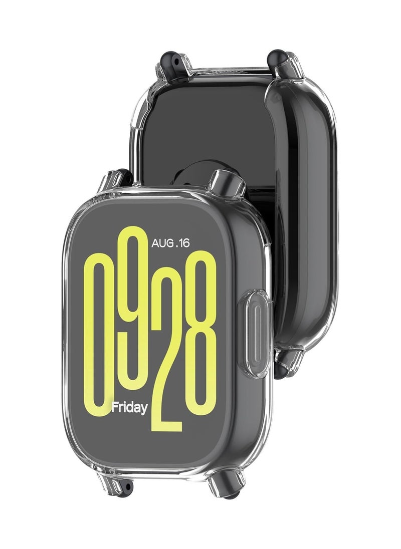 Generic Case for Redmi Watch 5 Lite Protective Film Flexible TPU Screen Protector Case Scratch-Resistant Cover Protective Case Compatible with Redmi Watch 5 Lite Smartwatch (Clear)  - Image 2