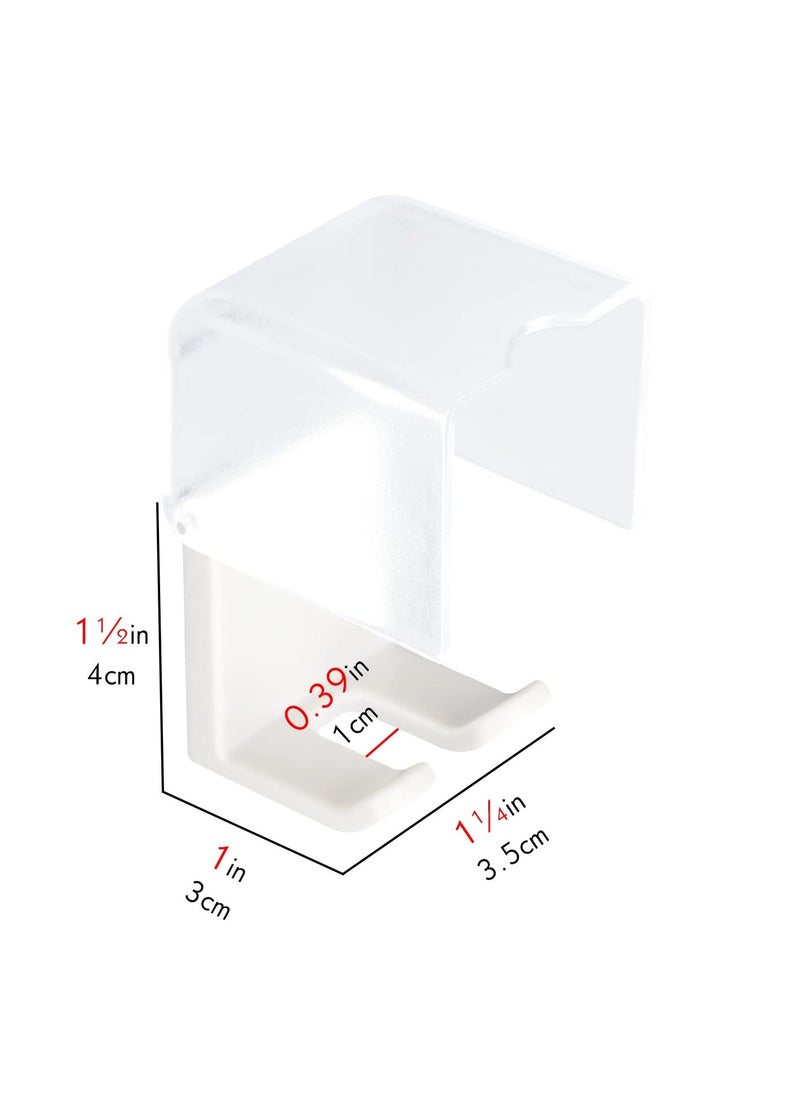 SYOSI 4 PCS Toothbrush Holder Wall Mounted with Cover, Self Adhesive Toothbrush Storage Organizer, Travel Toothbrush Head Covers Caps, Suitable for Travel, Camping, Bathroom, School - Image 2