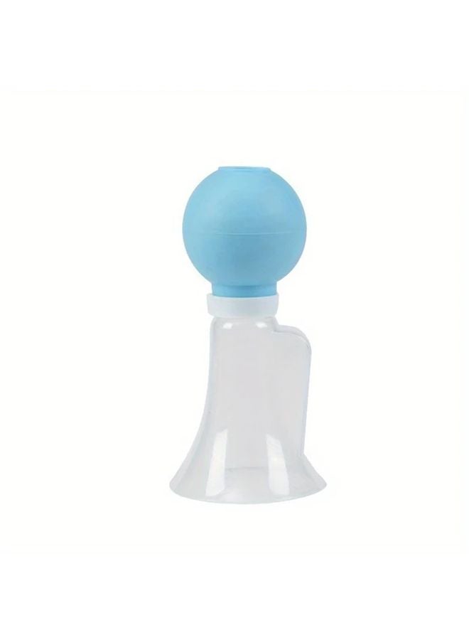Blue Manual Breast Pump Portable Hand Held Nursing Pump Hygienic Comfortable Sucking - Image 1