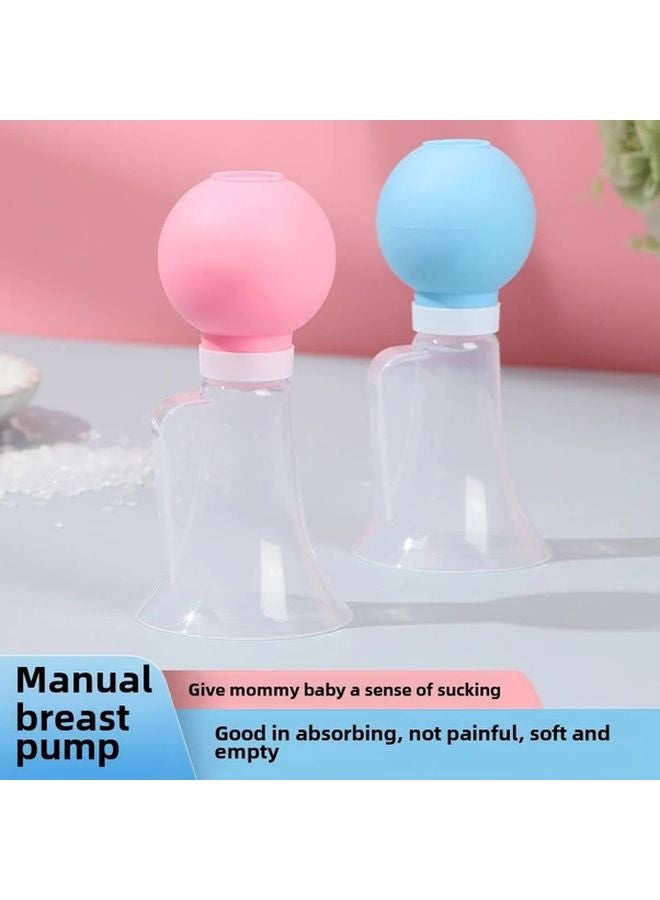 Blue Manual Breast Pump Portable Hand Held Nursing Pump Hygienic Comfortable Sucking - Image 2