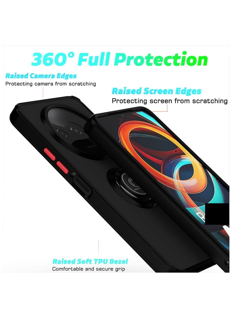 ماركة غير محددة حافظة لهاتف Realme 12 Pro Plus غطاء دوار بحلقة معدنية وغطاء مسند مغناطيسي للسيارة، حافظة مضادة للصدمات ومضادة لبصمات الأصابع ومضادة للخدش لهاتف Realme 12 Pro Plus 5G  - Image 5