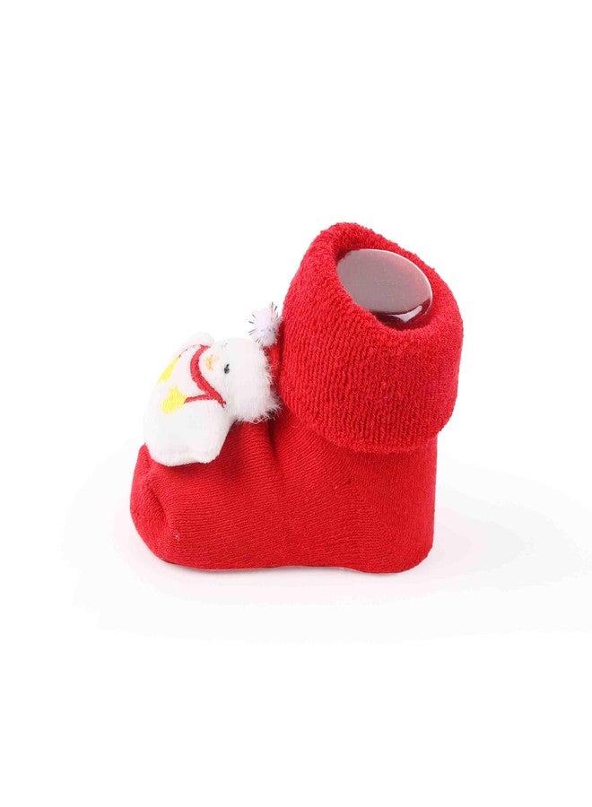Kicks & Crawl Baby Boys & Baby Girls Anti-skid/slip Holiday Cheer Socks - Pack of 2 - Image 4