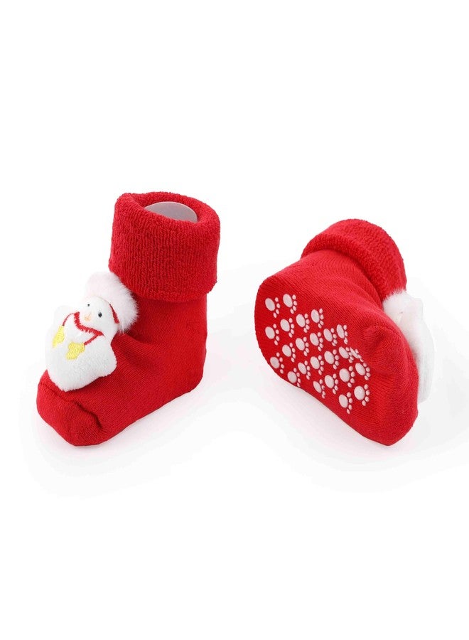 Kicks & Crawl Baby Boys & Baby Girls Anti-skid/slip Holiday Cheer Socks - Pack of 2 - Image 5