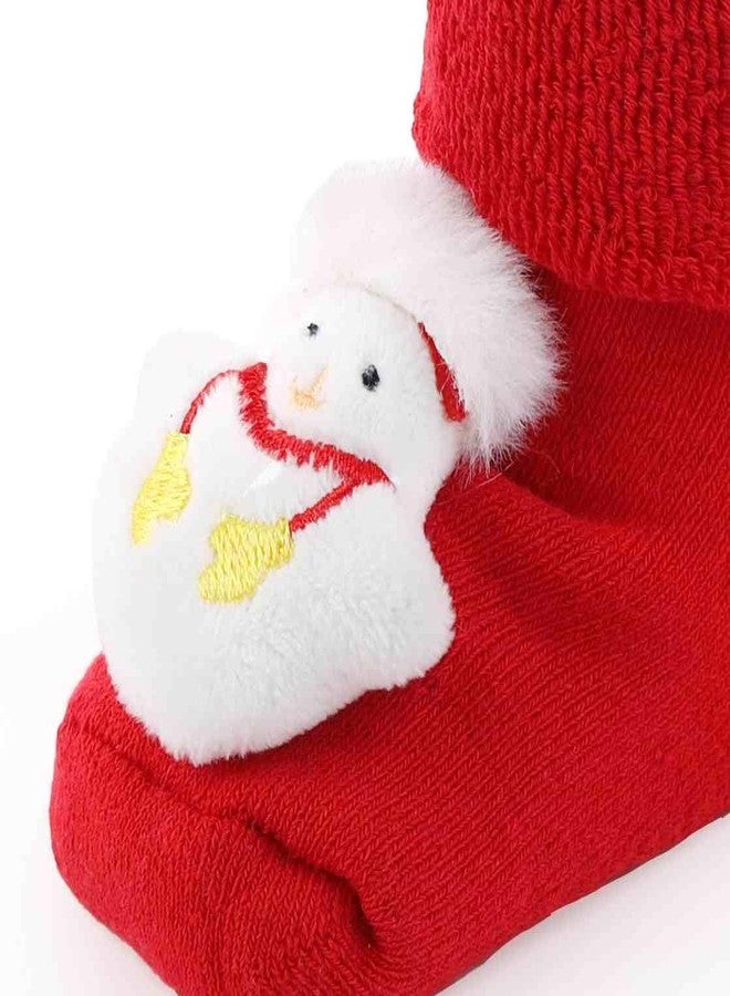 Kicks & Crawl Baby Boys & Baby Girls Anti-skid/slip Holiday Cheer Socks - Pack of 2 - Image 3