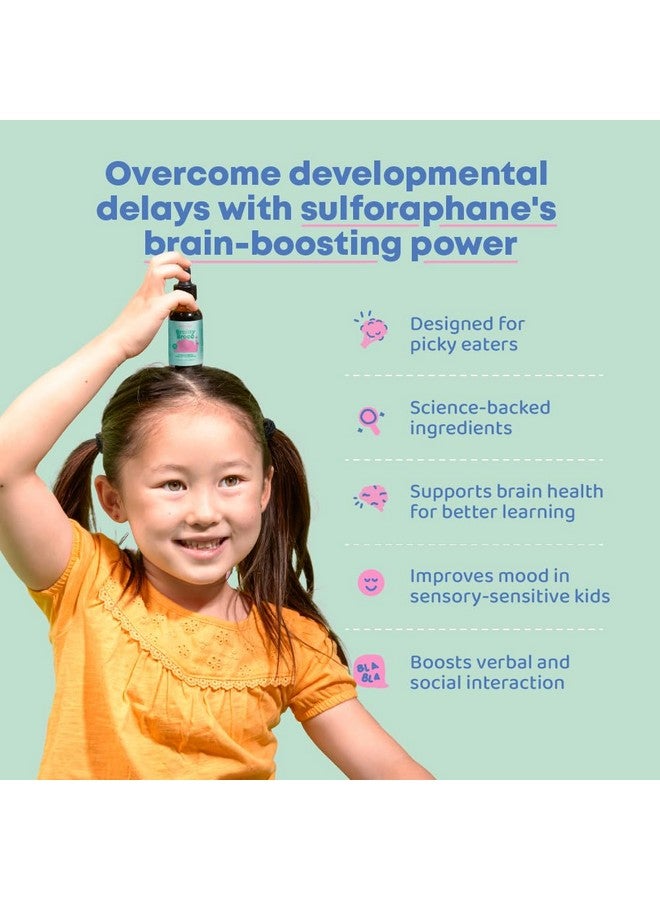 JoySpring Broccoli Supplement for Kids | Sulforaphane & Bacopa Monnieri Drops | Supports Cognitive Function | Vegan & Kid-Friendly - Image 2
